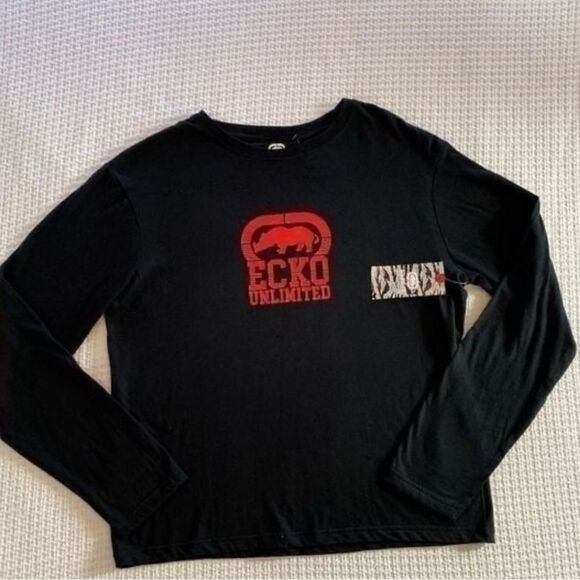 Ecko Unltd Long Sleeve Black Shirt SM - Picture 1 of 5